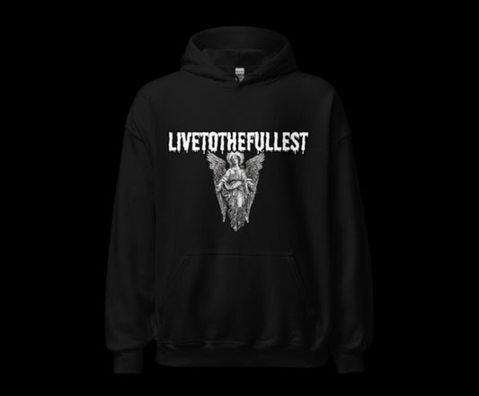 Livetothefullest Single print black Hoodie